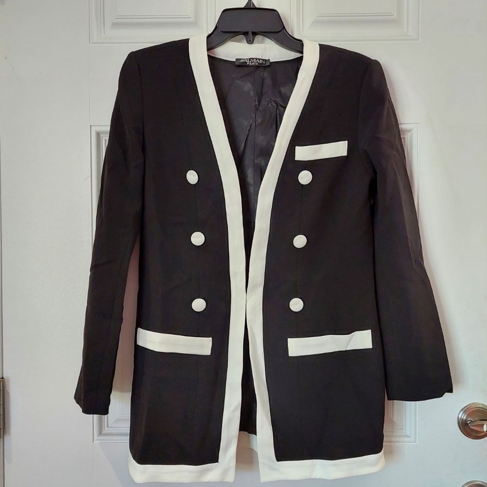 [Balmain] Decorative-button Single Breasted Blazer